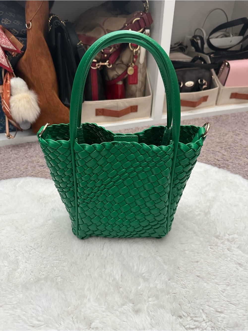 Green Woven Tote Bag - Women